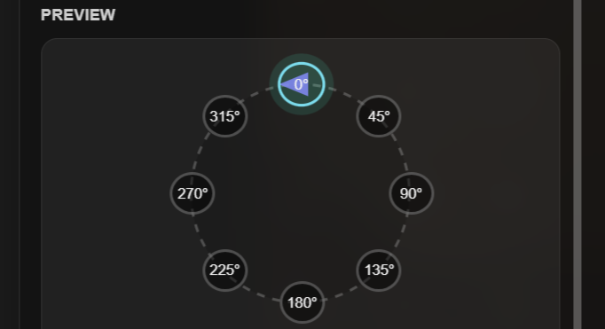 Typing radius, clicking arena, pressing Create track